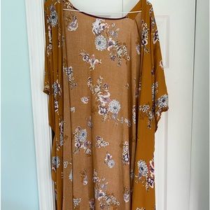 Mustard Floral Kimono